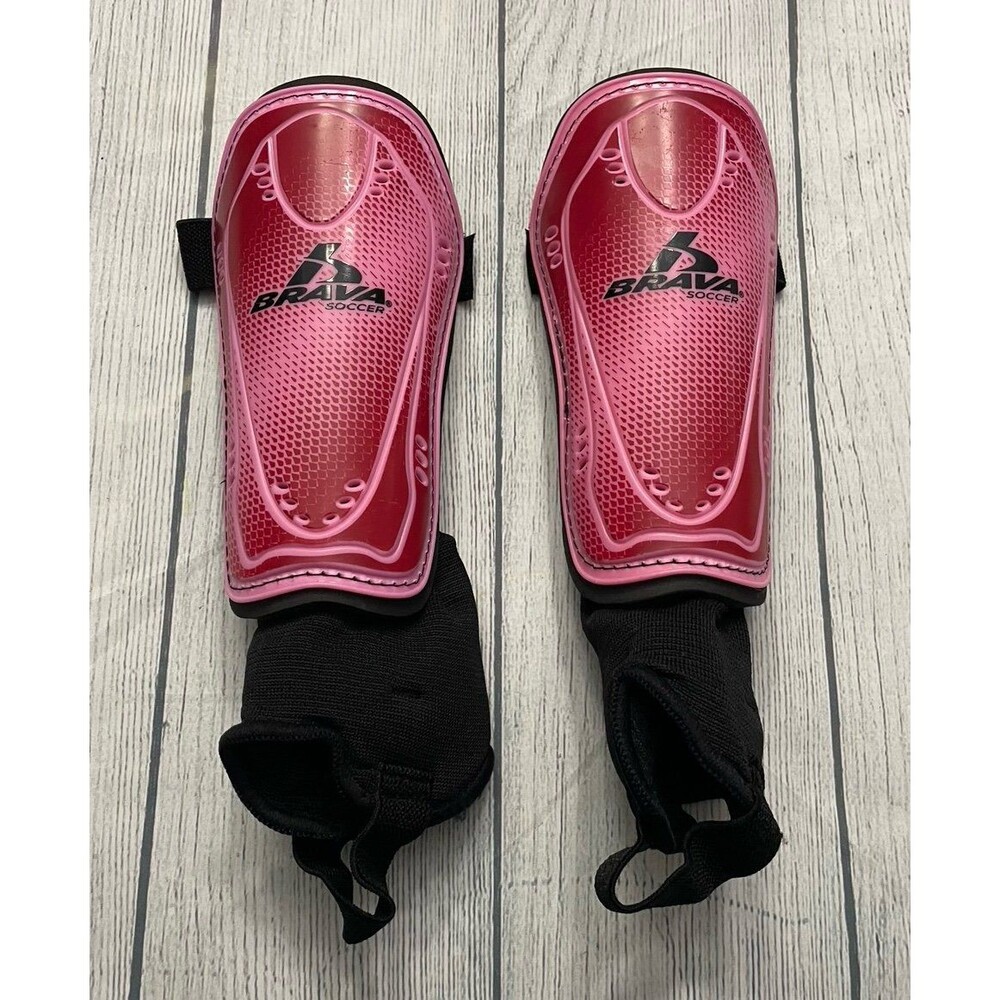 Pink Brava Soccer Girl Shin Guards, Size Small